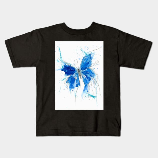 Fly free butterfly Kids T-Shirt by atep